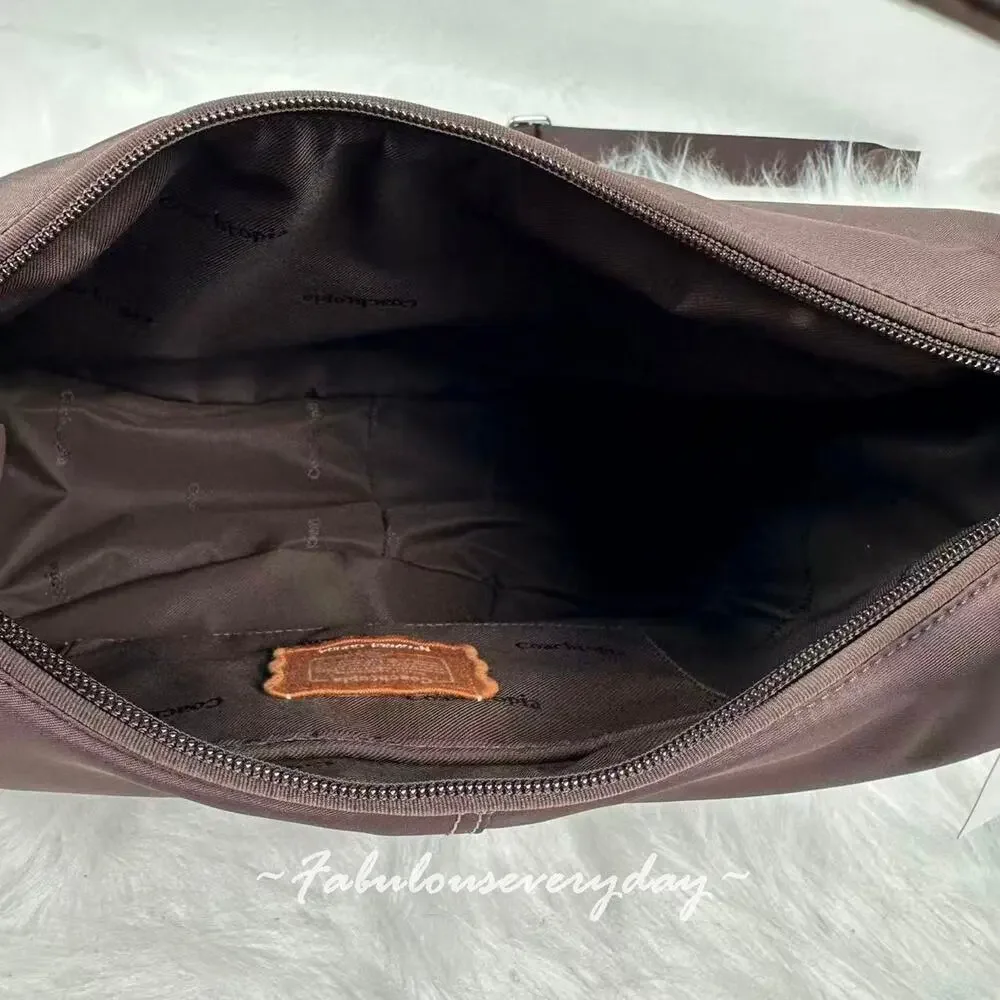 Coach Cargo Shoulder Bag Crossbody In rPET/Silver/Maple CDU54 NWT